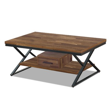 ASSARI-瑪瑞附抽大茶几(寬110x深60x高47cm)集層木