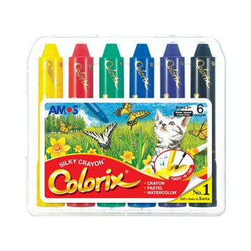 AMOS 阿摩斯 韓國原裝 6色 粗款 神奇水蠟筆 /組 CRX5PC6｜領券最高折$220