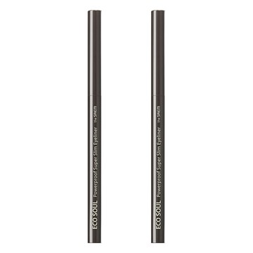 THe SaeM 得鮮 ECO SOUL Powerproof Super Slim 眼線筆 BK02 Ash Black 2mm  2支