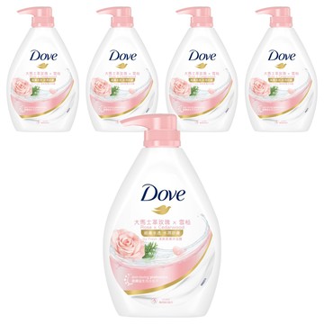 Dove 多芬 清爽柔膚沐浴露 大馬士革玫瑰 + 雪松  900g  5瓶