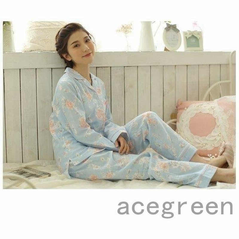 パジャマ レディース 長袖 パジャマ 前開き 春 秋 冬 パジャマ 綿100 襟付き 花柄 上下セット パジャマ レディースルームウエア 部屋着 通販 Lineポイント最大0 5 Get Lineショッピング