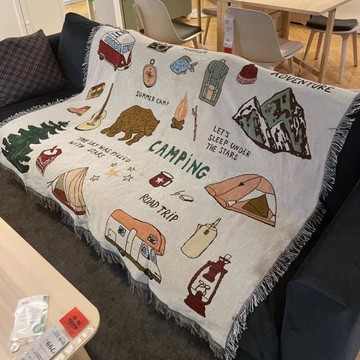戶外露營野餐裝飾小清新沙發毯懶人沙發布置民宿床蓋毯辦公室午睡