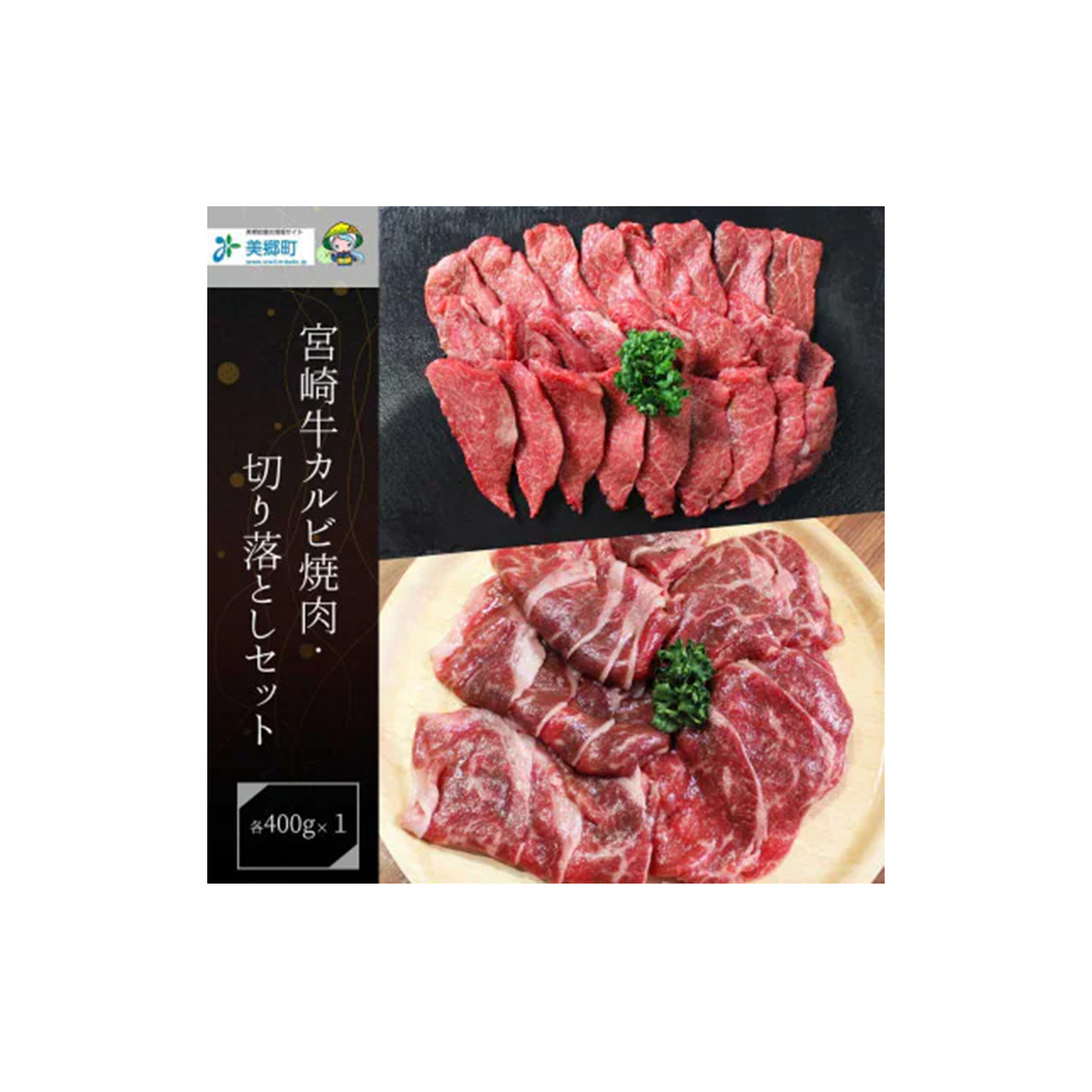 宮崎牛 カルビ焼肉・切り落とし セット