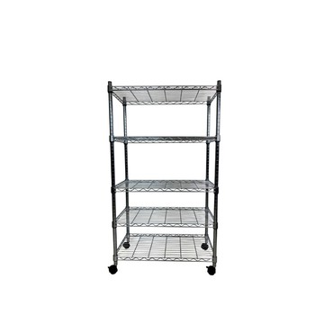 我塑我形 75 x 45 x 140 cm MIT耐重移動式萬用鐵力士鍍鉻五層收納架 置物架 鐵力士架 五層架