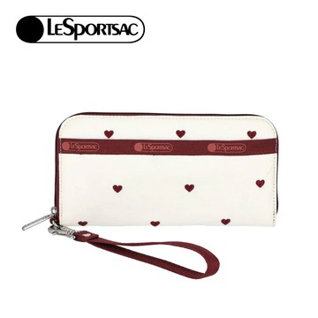 Lesportsac Tech Wallet Wristlet 腕帶錢包手拿包/ 莓果心刺繡