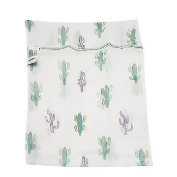 H&K家居 洗衣袋 40x50cm 洗衣網 細網洗衣袋 防變形護洗袋  印花仙人掌  1個