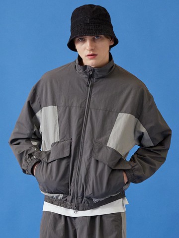 High Neck Block Jacket