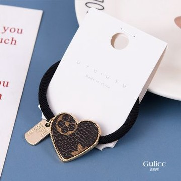 Gulicc 復古 皮質 小香ins丸子 頭髮繩(七夕情人節 頭飾 一字夾 瀏海夾 側邊夾 聖誕 禮物 主題穿搭)