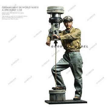 【台灣出貨】✨免運 白膜 50mm 1/35 二戰歐洲潛艇長官 樹脂手辦 兵人 白模(原特) A-590 模型製作