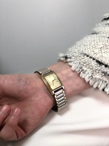 【 日本直送 名牌中古包 】Yves Saint Laurent 手錶 銀色 方形 不鏽鋼 石英 骨董 ccijzb