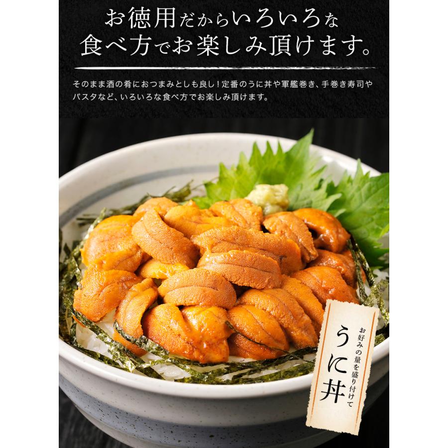 ウニ うに 100g×1パック 生うに 無添加 雲丹 海鮮 チリ チリ産 高級食材 おすすめ食品