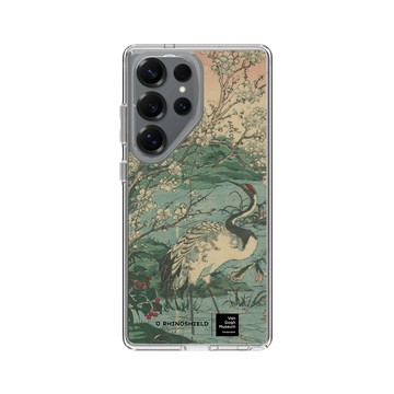Galaxy S25 Ultra Clear 透明 - Van Gogh Museum - 鶴與櫻花選自草木花鳥圖會系列