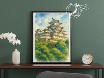 日本手工製拼圖・姬路城・日本風景・送禮、擺設、裝飾