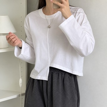 MANIFEST正韓商品 下不規則短板上衣 韓國女裝 棉質上衣 休閒 基本款 素T  現貨商品 快速出貨