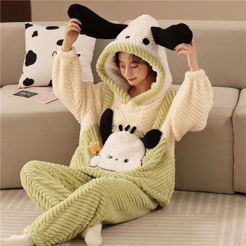 可外穿睡衣女冬季法蘭絨加厚加絨2025年新款珊瑚絨保暖秋冬家居服