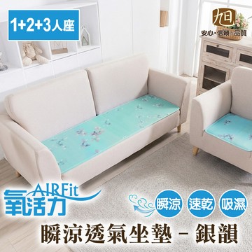 【日本旭川】AIRFit氧活力瞬涼透氣1＋2＋3人座墊-銀韻（坐墊/涼墊/節能/透氣/可水洗）_廠商直送