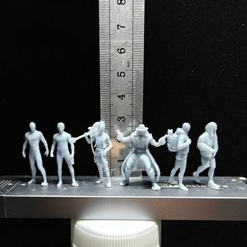 【台灣出貨】✨免運 微縮模型 微縮兵人 1/64微縮小人 蜘蛛俠邁爾斯 暗影朋克版 小比例人偶高精度3D白模