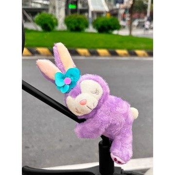 桃園出貨✨ 新款電動車後視鏡裝飾小配件毛絨公仔可愛卡通電瓶摩托車裝飾玩偶擺