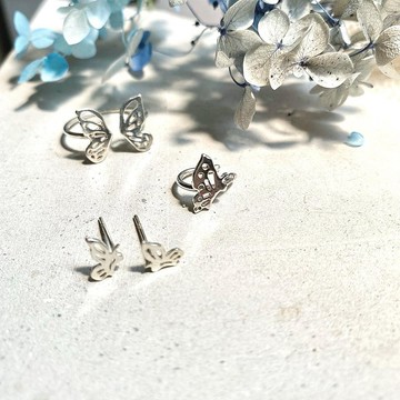 MIH金工首飾 | 蝴蝶 純銀耳骨夾 Butterfly silver ear cuff