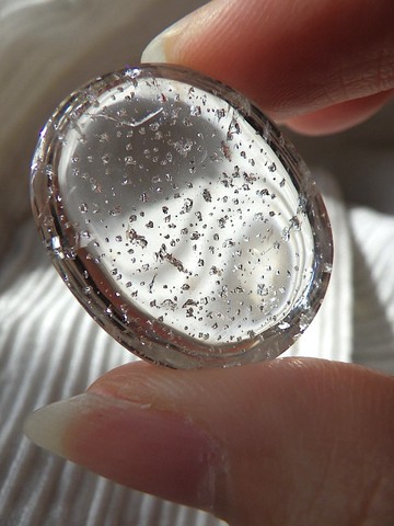 天然晶中晶白水晶裸石 財鑽水晶