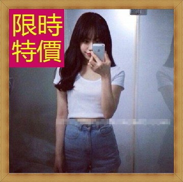 現貨+預購 T恤 短袖露肚裝-性感流行純棉質女短版上衣55a1【獨家進口】【米蘭精品】