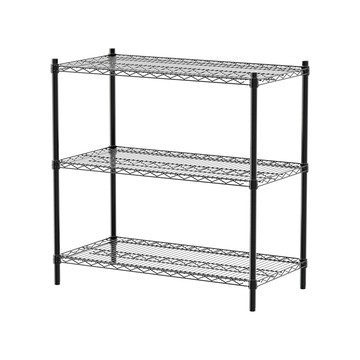 【dayneeds】荷重型 90x45x90公分 烤漆三層架 黑色