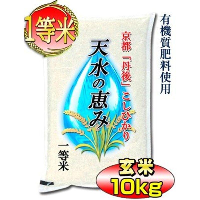 令和4年米 お米 10kg コシヒカリ 玄米 5kg×2 京都府 丹後産 天水の恵み 一等米