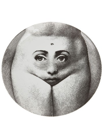 Fornasetti - plate - unisex - China - One Size - Grey