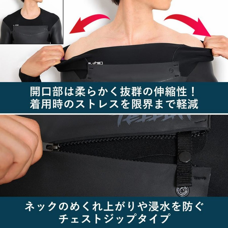 7/19〜21はP5倍】FELLOW セミドライ ウェットスーツ メンズ 5