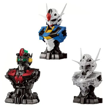 BANDAI 扭蛋 機動戰士 鋼彈胸像 第3彈 風靈鋼彈 全3種  1組