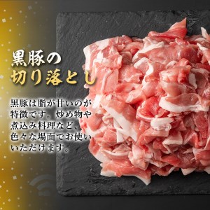 isa267 鹿児島県産黒豚切り落とし(計3kg・300g×10P)甘い脂が特徴の国産黒豚肉を小分けパックで！