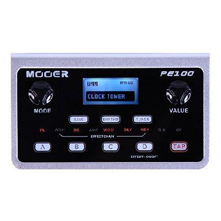 MOOER PE100 Portable Desk Top Guitar Multi Effects with 198 presets, 36 effects, Drum Machine, Metronome, Tap Tempo, Aux In Headphone