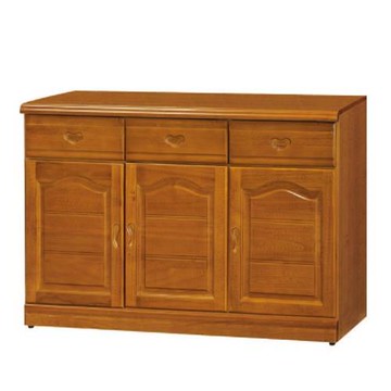 MUNA 967型樟木色4尺餐櫃/碗盤櫃(下座)