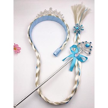 女孩公主頭飾兒童發箍小孩皇冠冰雪奇緣愛莎發飾發卡蝴蝶結長辮子