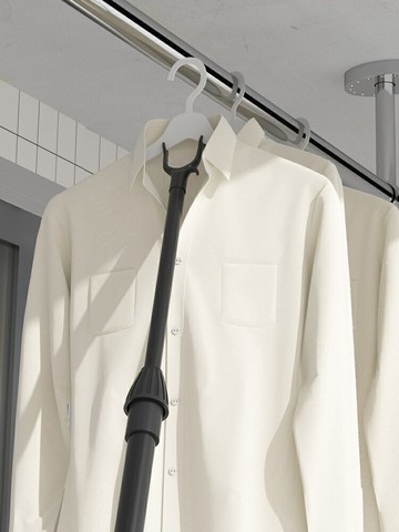 不銹鋼伸縮晾衣桿撐衣桿衣叉丫叉陽臺取衣服桿子曬衣桿涼衣捍單桿/衣叉/衣桿/晾衣叉/晾衣桿/撐衣桿/伸縮桿/取衣桿/曬衣桿