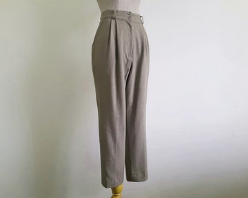 復古棕色羊毛短褲 女款高腰錐形褲 M 28 腰圍