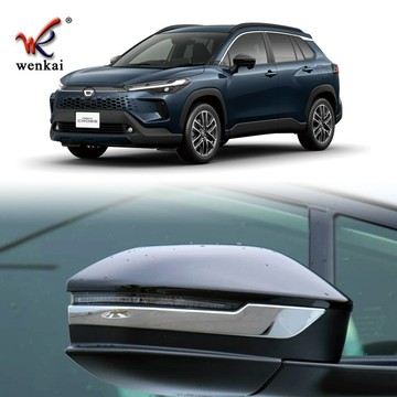 適用于25款豐田卡羅拉CROSS改裝后視鏡專用飾條 倒車鏡防撞亮條