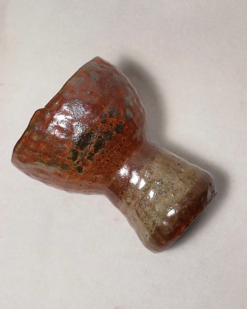 志野釉手捏盆器-3