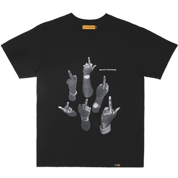 BORNRICH BR0061 FAKE FRIENDS TEE 中指手勢 短T (黑色)