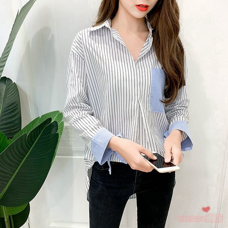 シャツブラウス トップス 春秋 長袖 ストライプ柄シャツ フォーマル ブラウス レディースシャツ ファッション 通勤 オフィス 通学 おしゃれ 代 30代 通販 Lineポイント最大0 5 Get Lineショッピング