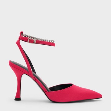 鍊條繞踝尖頭鞋