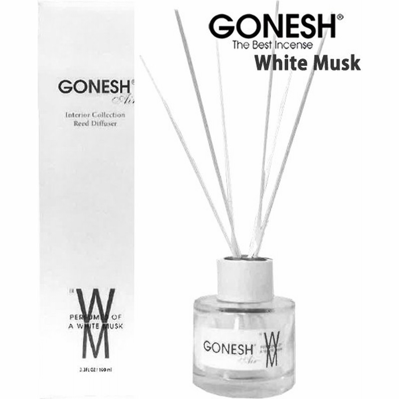 Gonesh ガーネッシュ ホワイトムスク 100ml リード ディフューザー スティック ガラスボトル 芳香剤 おしゃれ 部屋 スティック ルームフレグランス 通販 Lineポイント最大0 5 Get Lineショッピング