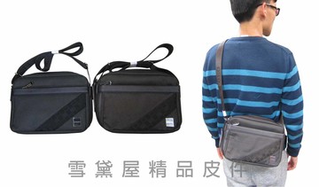 限時 滿3千賺10%點數↘ | ~雪黛屋~SPYWALK 肩側包防水尼龍布+皮革二層主袋可放電腦保護隨身物品專用包外出休閒萬用百搭款014-1350