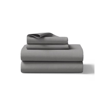 【寬庭】義大利簡約寢飾四件式｜繽紛 水磨灰 (雙人)