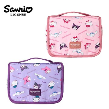 【日本正版】三麗鷗 旅行收納包 可掛式收納包 摺疊收納包 盥洗包 收納包 化妝包 隨身包 旅行用品 凱蒂貓 酷洛米 大耳狗
