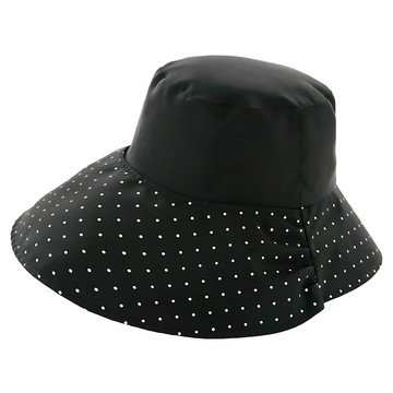 NeedsLabo SHADAN強效防紫外線涼感雙樣帽 適用頭圍最大58cm  均碼  圓點 黑色