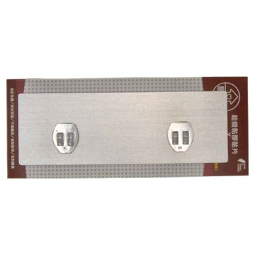 Easy 易立家 無痕掛勾 長型調味罐架 不鏽鋼架  銀色  不鏽鋼架35.5 x 7.5 x 10cm 貼片22 x 7.5cm  1組