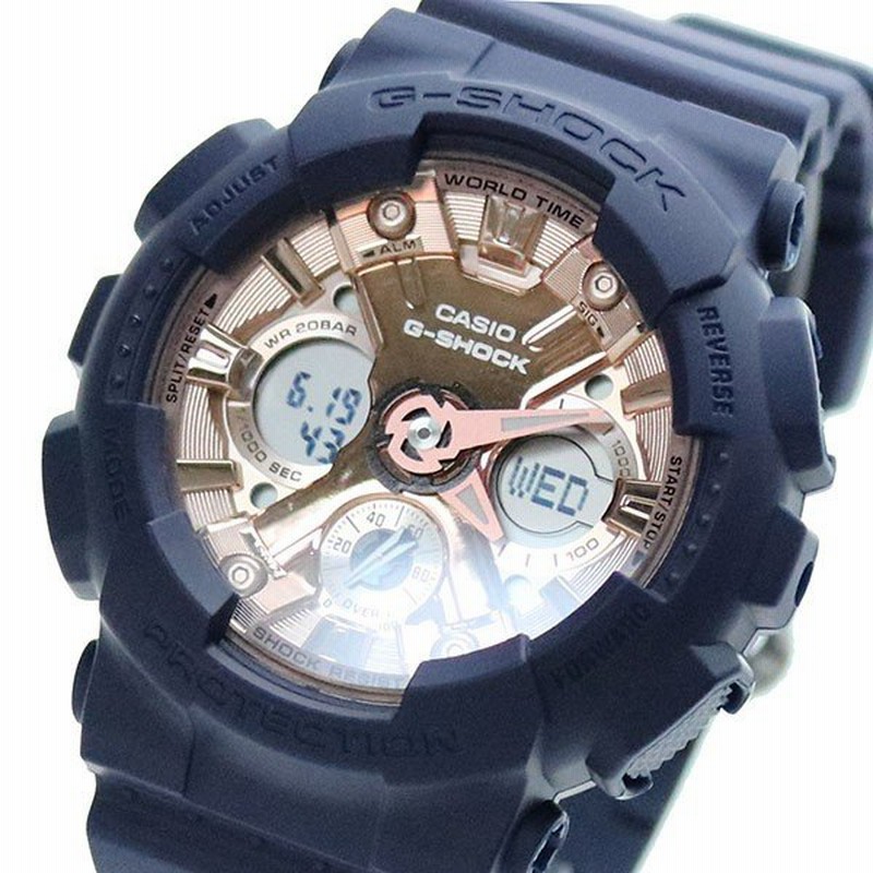 カシオ Casio 腕時計 レディース Gma S1mf 2a2 ｇショック G Shock クォーツ ピンクゴールド ネイビー 通販 Lineポイント最大0 5 Get Lineショッピング