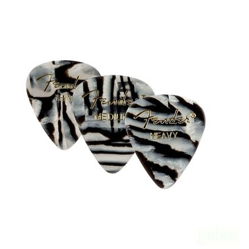 Fender Graphic Zebra 351 Shape Pick 斑馬紋路 撥片【黃石樂器】