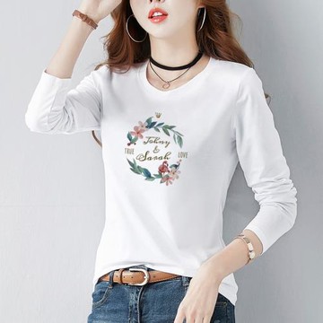 長袖t恤女2022新款春秋季女土體血衫百搭丅桖修身顯瘦打底衫上衣
